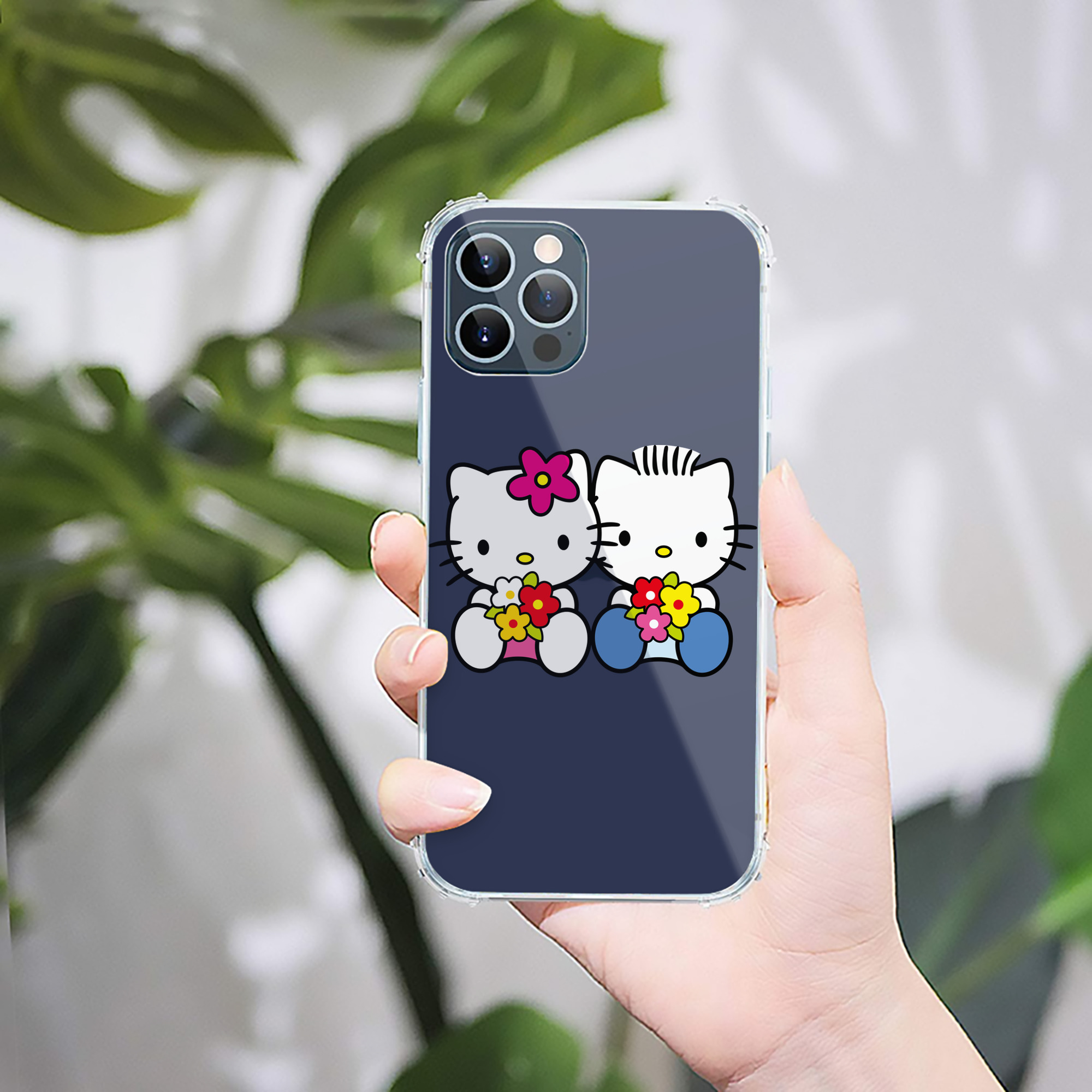 （画像用） Hello Kitty ハローキティ 【iPhone 12シリーズ対応】透明スマホケース（クリアソフトケース）